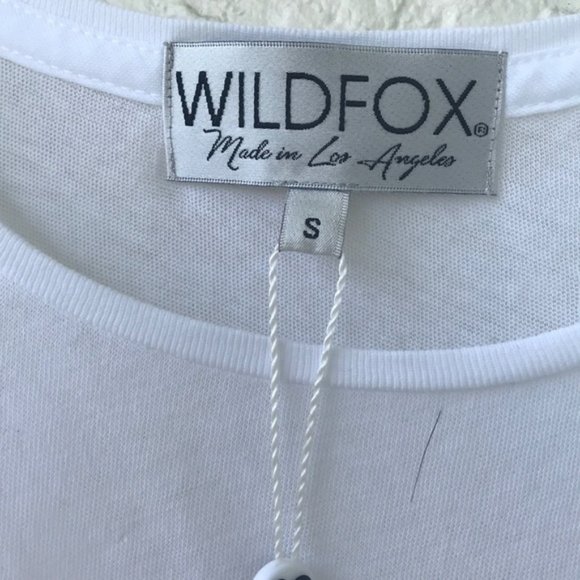 Wildfox I Left My Tanlines In California White Flamingo Tee BNWT - Picture 5 of 5